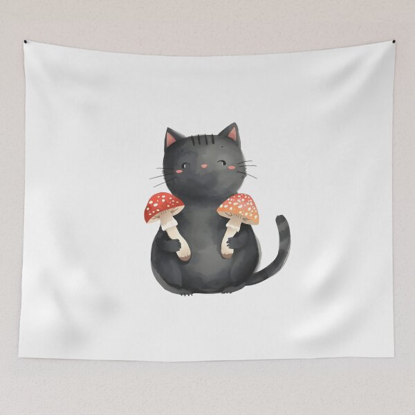 Item preview, Choose your mushroom black cat designed and sold by uunaa.
