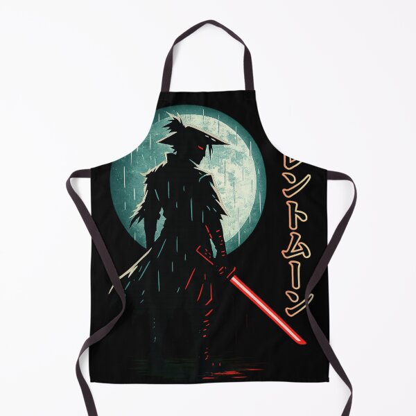 Item preview, Cyber Samurai Silhouette with Red Sword – Japanese Streetwear Moon Warrior Design designed and sold by JonelCrafts.
