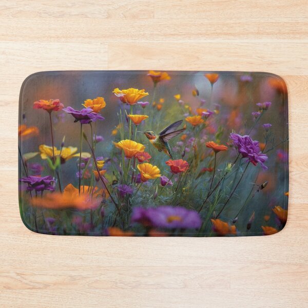 Item preview, A Hummingbird hovering beside vivid flowers, Birds in Motion designed and sold by CDC40.