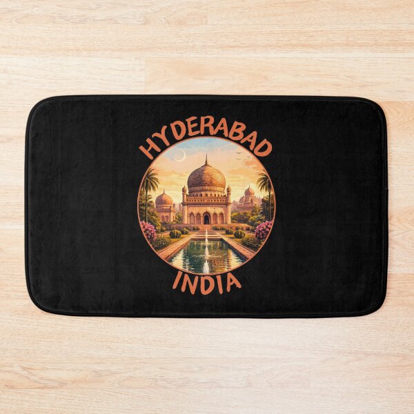 Item preview, Hyderabad in Telangana India, Retro Travel Art Circle Emblem designed and sold by MaateoDesign.