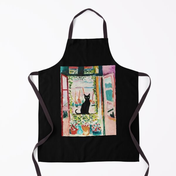 Item preview, Black Cat in Window Colorful Vintage Painting Style designed and sold by JordynLadukeg65.