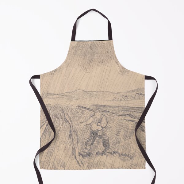 Item preview, Enclosed Field With a Sower in the Rain by Vincent van Gogh: Fine Art Poster designed and sold by artofuniverse.