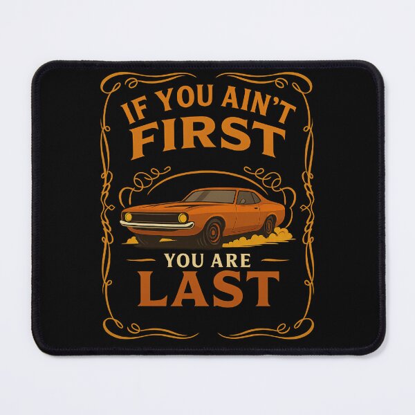 Item preview, If You Ain't First Retro Orange Racing Poster designed and sold by reval-store.