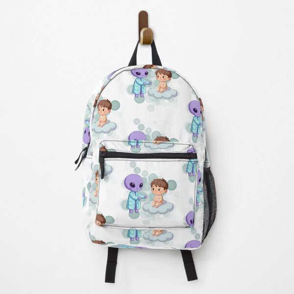 Item preview, Alien and Boy Sitting on a Cloud - Cozy Illustration designed and sold by iamKRUK.