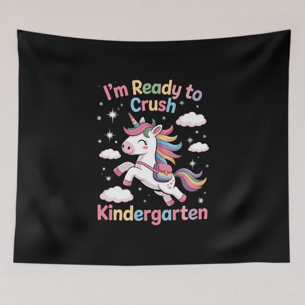 Item preview, Crush Kindergarten Girls Back to School Unicorn First Day designed and sold by IdunayaStore.