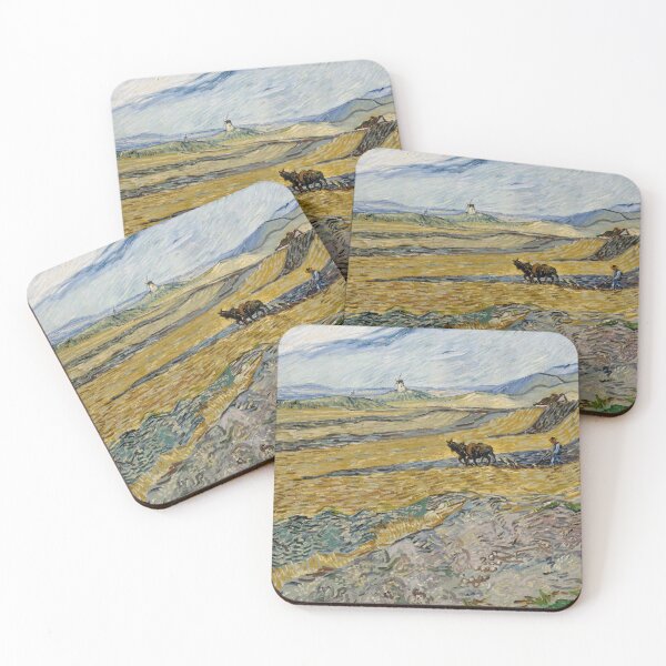 Item preview, Enclosed Field With Ploughman by Vincent van Gogh: Rustic Post Impressionist Poster designed and sold by artofuniverse.