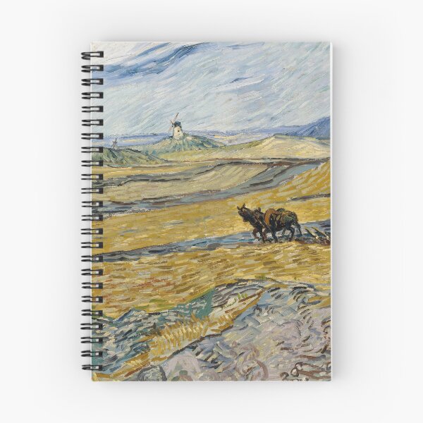 Item preview, Enclosed Field With Ploughman by Vincent van Gogh: Rustic Post Impressionist Poster designed and sold by artofuniverse.