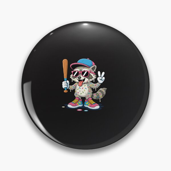 Item preview, Trash Panda Baseball Drip Funny Raccoon Kids Mascot designed and sold by kiralynstration.