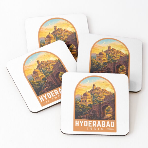 Item preview, Hyderabad in Telangana India, Vintage Travel Art Emblem designed and sold by MaateoDesign.