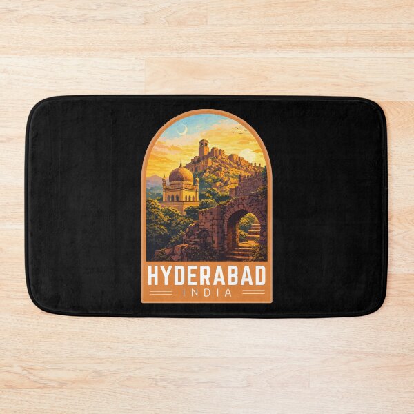Item preview, Hyderabad in Telangana India, Vintage Travel Art Emblem designed and sold by MaateoDesign.
