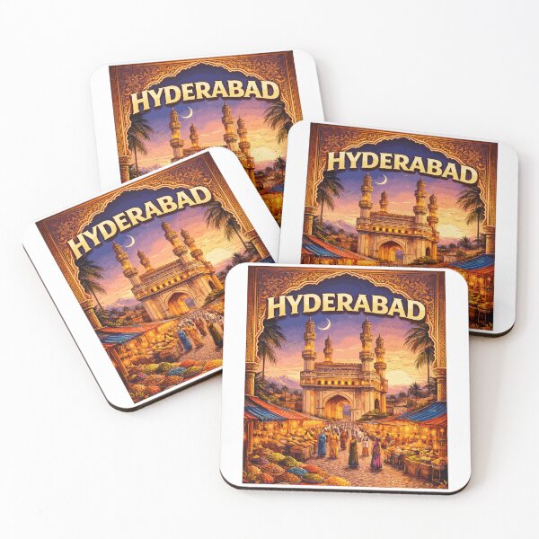 Item preview, Hyderabad in Telangana India, Vintage Art Travel Landscape designed and sold by MaateoDesign.