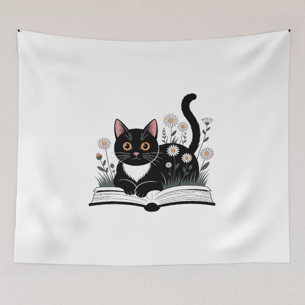 Item preview, Cute Book Cat designed and sold by IdunayaStore.