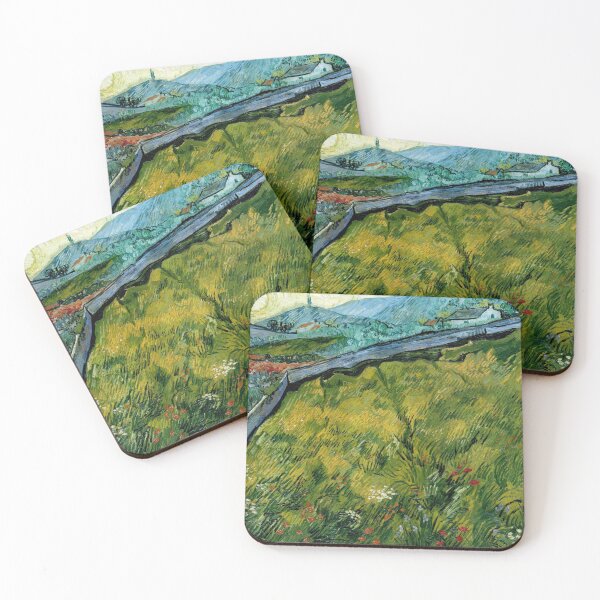 Item preview, Enclosed Wheat Field With Rising Sun by Vincent van Gogh: Post‑Impressionist Poster designed and sold by artofuniverse.