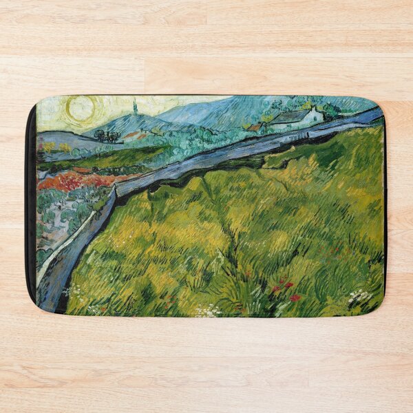 Item preview, Enclosed Wheat Field With Rising Sun by Vincent van Gogh: Post‑Impressionist Poster designed and sold by artofuniverse.