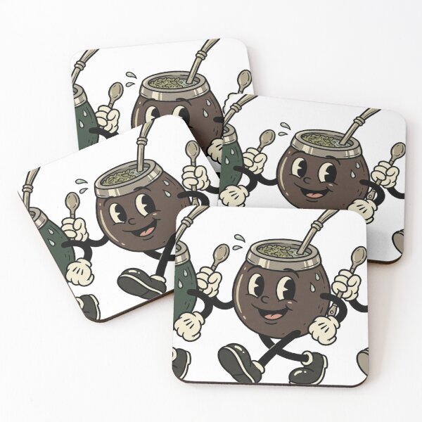 Item preview, Retro 30s Style Walking Yerba Mate Character designed and sold by Guryl Michal Designs.
