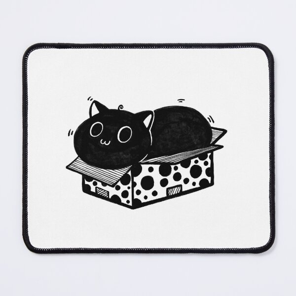 Item preview, Claiming a Box Black Cat Illustration designed and sold by Manjia-Art.
