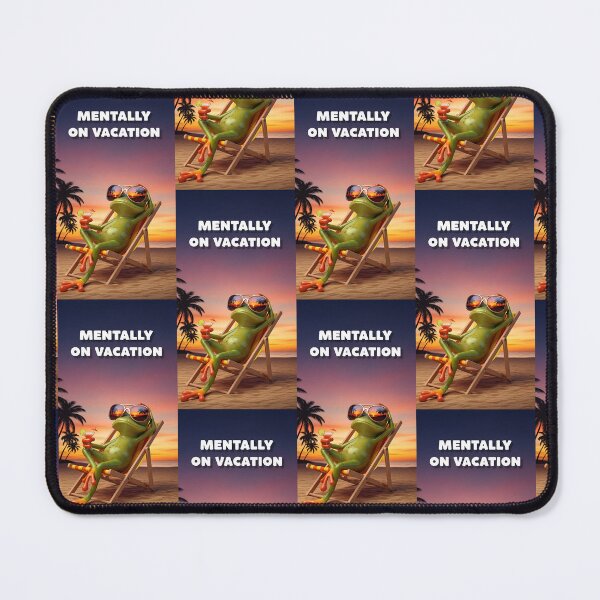Item preview, Mentally On Vacation Funny Frog Beach Sunset Art designed and sold by Itsheartshop.
