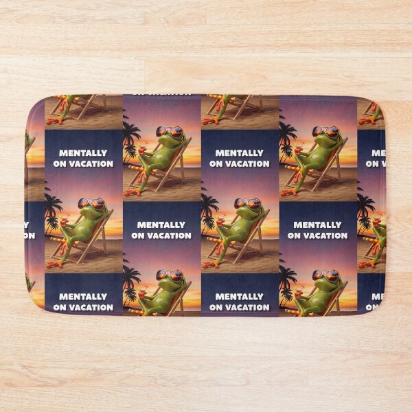 Item preview, Mentally On Vacation Funny Frog Beach Sunset Art designed and sold by Itsheartshop.