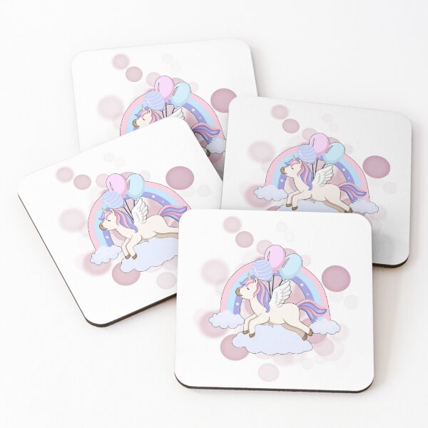 Item preview, Unicorn with Clouds and a Rainbow - Cozy Illustration designed and sold by iamKRUK.