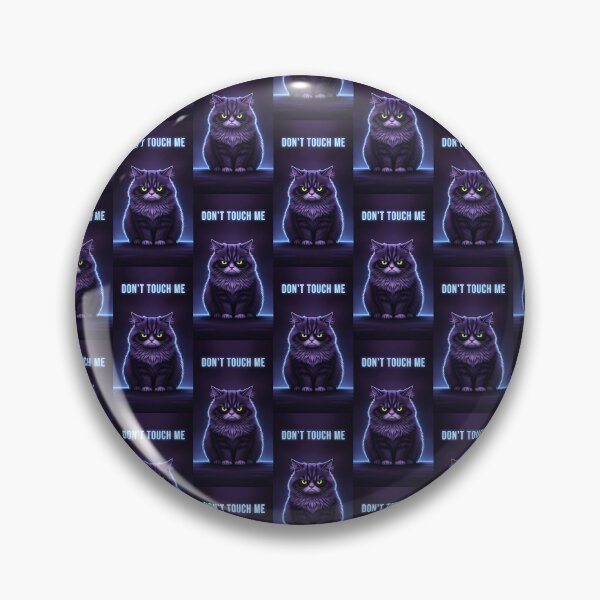 Item preview, Dont Touch Me Grumpy Purple Cat Sarcastic Art designed and sold by Itsheartshop.