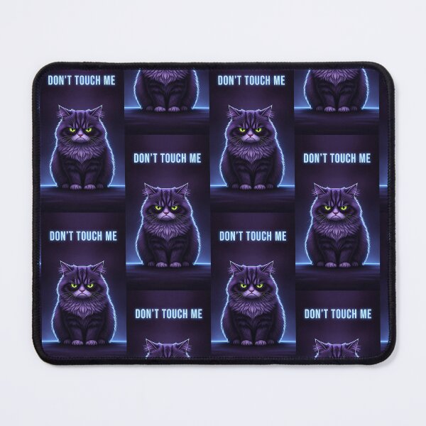 Item preview, Dont Touch Me Grumpy Purple Cat Sarcastic Art designed and sold by Itsheartshop.