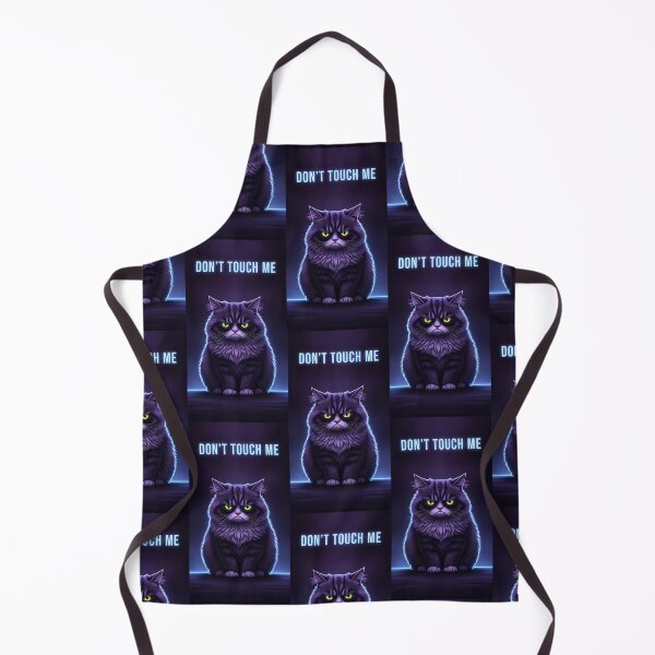 Item preview, Dont Touch Me Grumpy Purple Cat Sarcastic Art designed and sold by Itsheartshop.