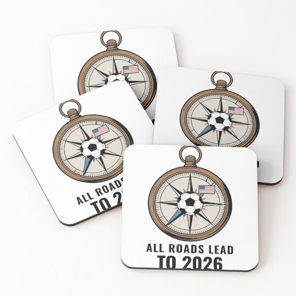 Item preview, All Roads Lead to 2026 USA Compass Soccer World Cup designed and sold by PixelWaveBD.
