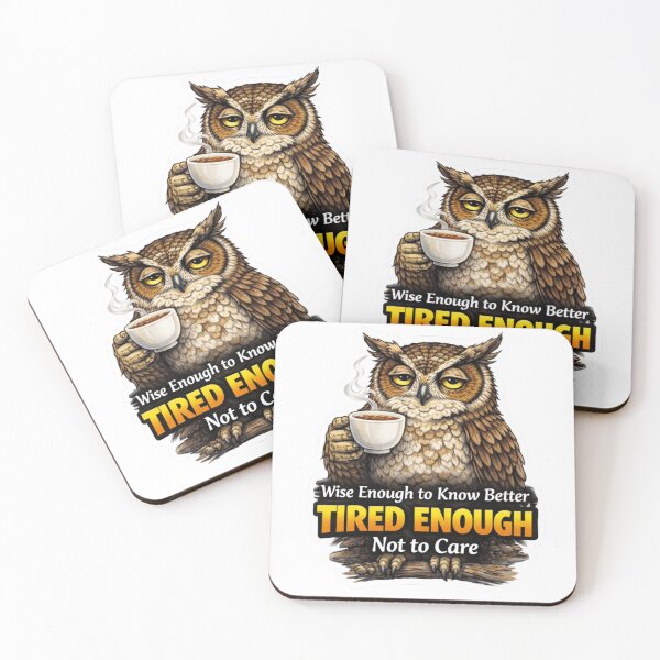 Item preview,  Tired Enough Not to Care Owl Sticker designed and sold by Gentlestate.