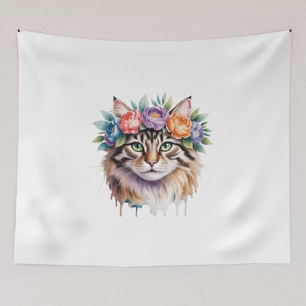 Item preview, Cute Boho Cat designed and sold by IdunayaStore.