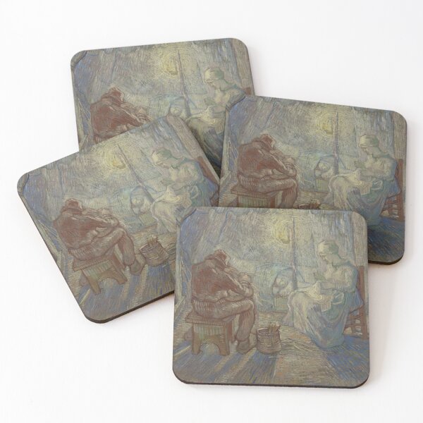 Item preview, Evening After Millet by Vincent van Gogh: Rustic Post Impressionist Interior Poster designed and sold by artofuniverse.