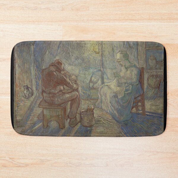Item preview, Evening After Millet by Vincent van Gogh: Rustic Post Impressionist Interior Poster designed and sold by artofuniverse.