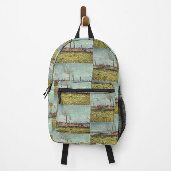Item preview, Factories at Clichy by Vincent van Gogh: Industrial Post Impressionist Poster designed and sold by artofuniverse.