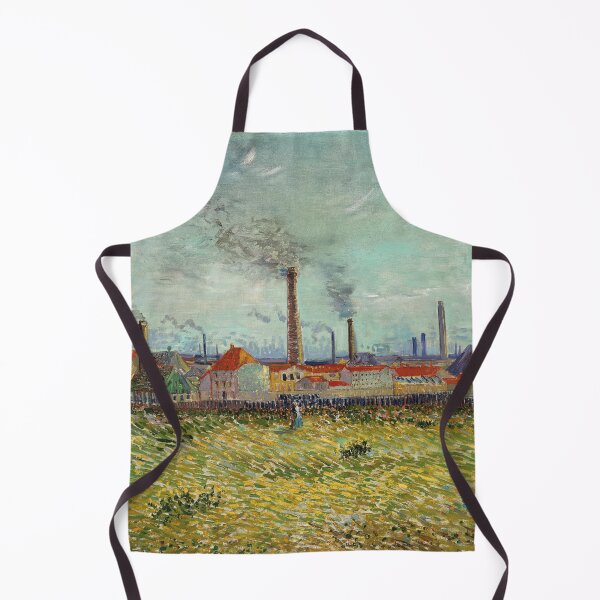 Item preview, Factories at Clichy by Vincent van Gogh: Industrial Post Impressionist Poster designed and sold by artofuniverse.