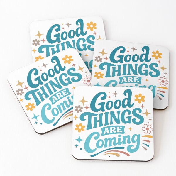 Item preview,  Good Things Are Coming Retro Floral | Groovy Positive Quote Design designed and sold by GinColorist.