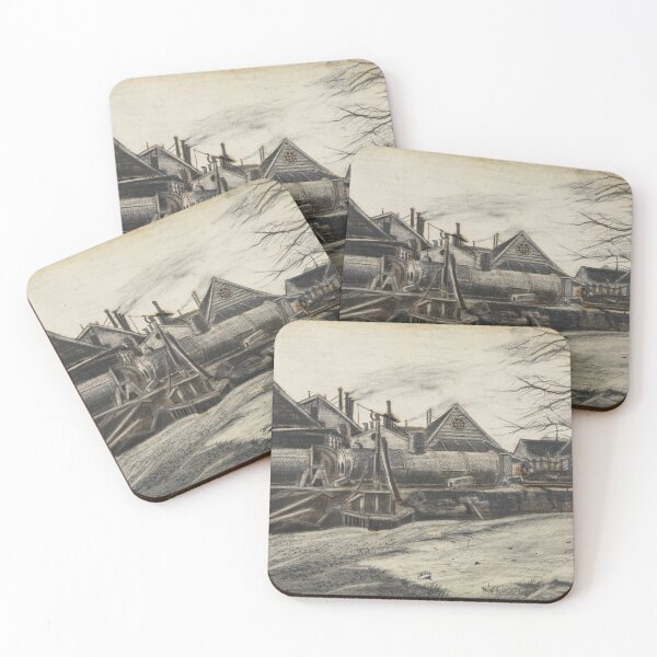 Item preview, Factory in the Hague by Vincent van Gogh: Industrial Dutch Landscape Poster designed and sold by artofuniverse.