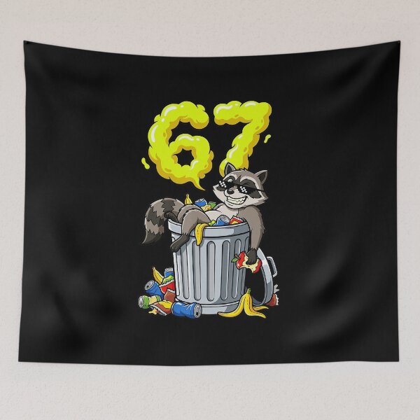 Item preview, 67 Raccoon Trash Panda Funny Six Seven designed and sold by gladysenglish.