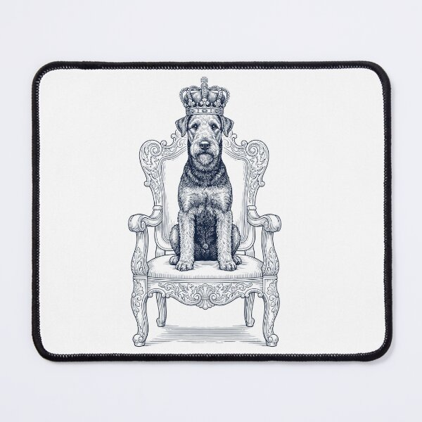 Item preview, Vintage Airedale Terrier King Crown Funny Dog Lover designed and sold by DoodleTortle.