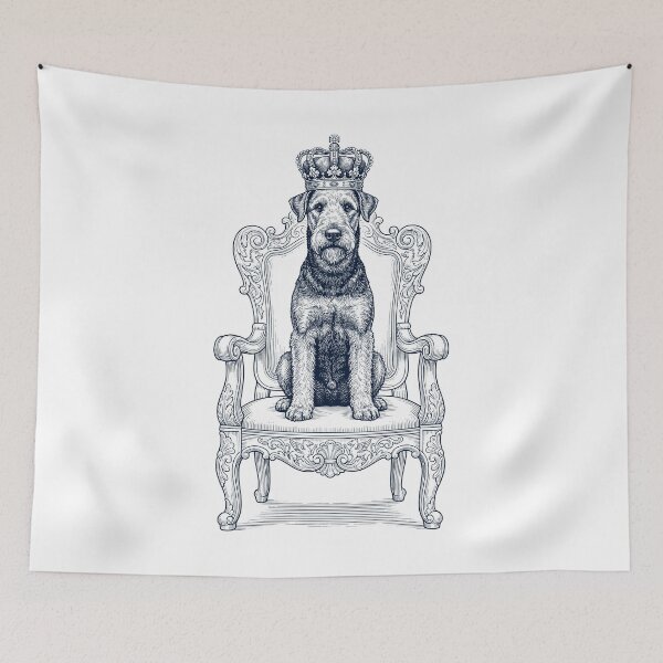 Item preview, Vintage Airedale Terrier King Crown Funny Dog Lover designed and sold by DoodleTortle.