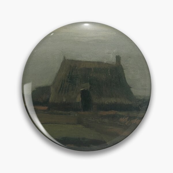 Item preview, Farm With Stacks of Peat by Vincent van Gogh: Rustic Landscape Poster designed and sold by artofuniverse.