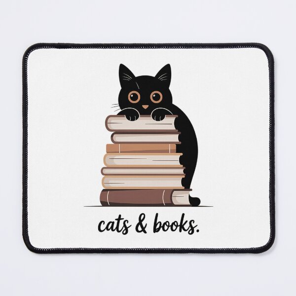 Item preview, Cats & Books designed and sold by IdunayaStore.