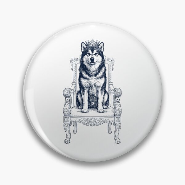 Item preview, Vintage Alaskan Malamute King Crown Funny Dog Lover designed and sold by DoodleTortle.