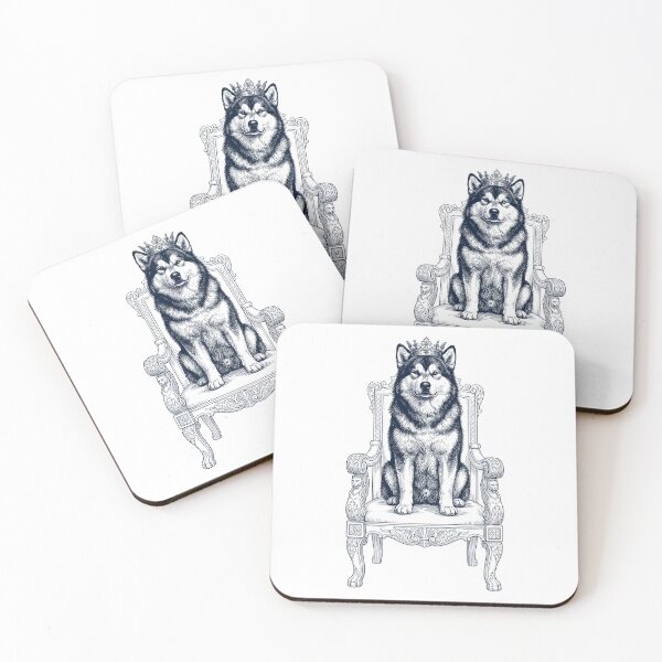 Item preview, Vintage Alaskan Malamute King Crown Funny Dog Lover designed and sold by DoodleTortle.