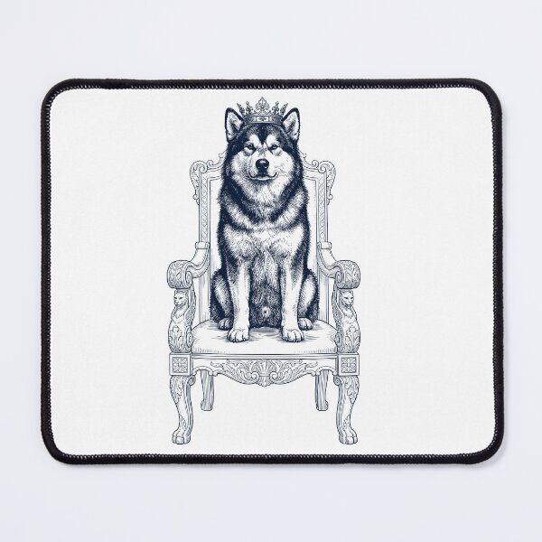 Item preview, Vintage Alaskan Malamute King Crown Funny Dog Lover designed and sold by DoodleTortle.