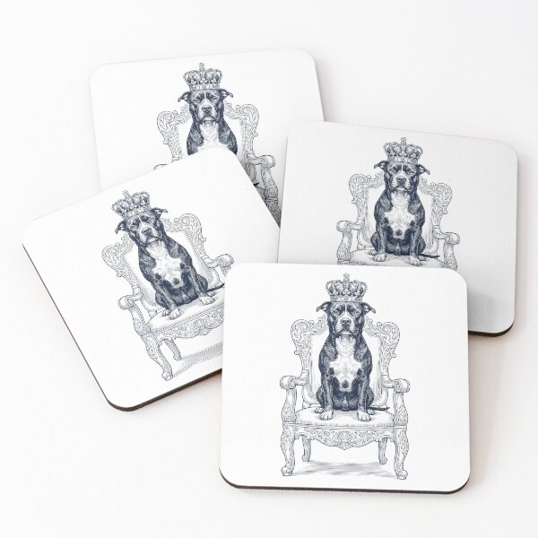 Item preview, American Staffordshire Terrier vintage King Crown Funny Dog Lover designed and sold by DoodleTortle.