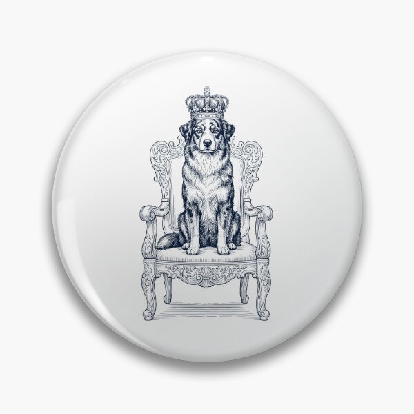Item preview, Vintage Australian Shepherd King Crown Funny Dog Lover designed and sold by DoodleTortle.