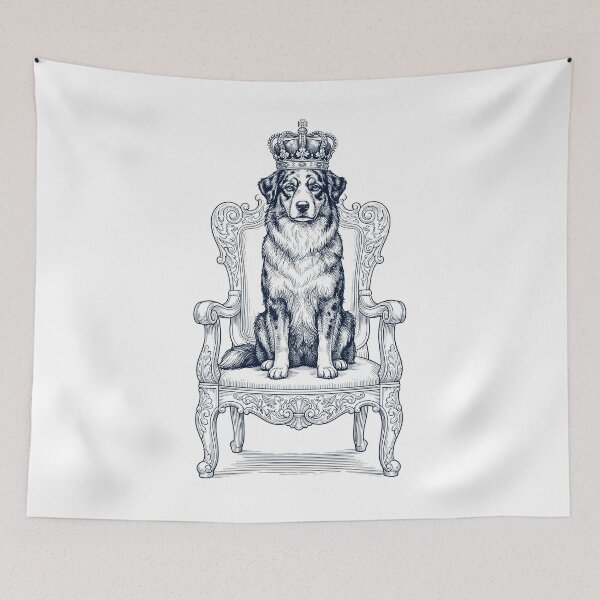 Item preview, Vintage Australian Shepherd King Crown Funny Dog Lover designed and sold by DoodleTortle.