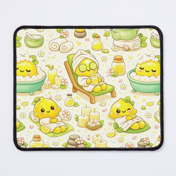 Item preview, Kawaii Lemon Spa Pattern designed and sold by KiwiGrizzly.