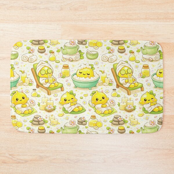 Item preview, Kawaii Lemon Spa Pattern designed and sold by KiwiGrizzly.