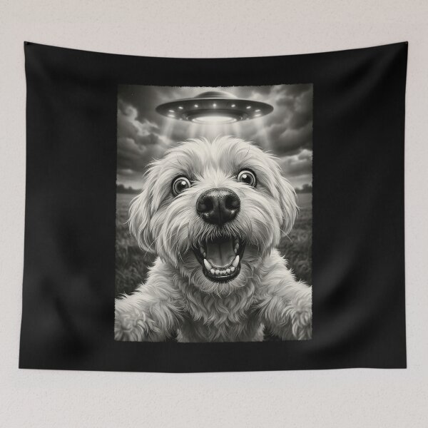 Item preview, Vintage Maltese UFO Alien Dog Mom Dad Lover designed and sold by TerryConnells.