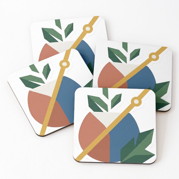 Item preview, Modern Geometric Yerba Mate Abstract Art designed and sold by Guryl Michal Designs.